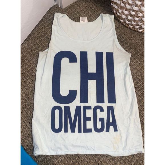 ☀️ Chi Omega Bro Tank Comfort Colors - Picture 1 of 3